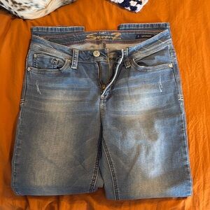 7 For All Mankind Women's Straight Leg Jeans - Light Blue Wash